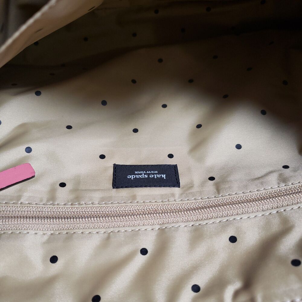 Kate Spade Pink Adjustable Strap Bottom Studs Inner Pockets Diaper Shoulder Bag - Picture 3 of 10